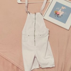 GBG white denim romper
